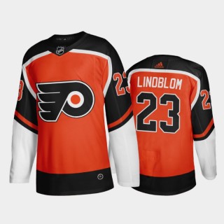 Philadelphia Flyers Oskar Lindblom #23 2021 Reverse Retro Orange Fourth Authentic Jersey
