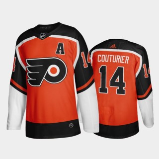 Philadelphia Flyers Sean Couturier #14 2021 Reverse Retro Orange Fourth Authentic Jersey