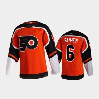 Men's Philadelphia Flyers Travis Sanheim #6 Reverse Retro 2020-21 Orange Special Edition Authentic Pro Jersey
