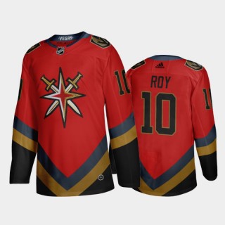 Vegas Golden Knights Nicolas Roy #10 2021 Reverse Retro Red Fourth Authentic Jersey