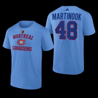 Carolina Hurricanes Jordan Martinook Reverse Retro 2.0 Blue #48 Wheelhouse T-Shirt