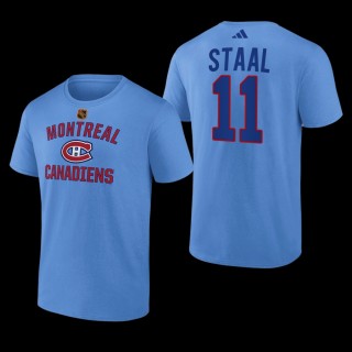 Carolina Hurricanes Jordan Staal Reverse Retro 2.0 Blue #11 Wheelhouse T-Shirt