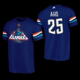 Sebastian Aho #25 New York Islanders Reverse Retro 2.0 Special Edition Navy Men T-Shirt