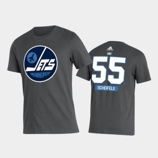 Jets Mark Scheifele #55 2021 Reverse Retro Special Edition Name & Number Charcoal T-Shirt