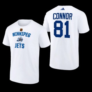 Winnipeg Jets Kyle Connor Reverse Retro 2.0 White #81 Wheelhouse T-Shirt