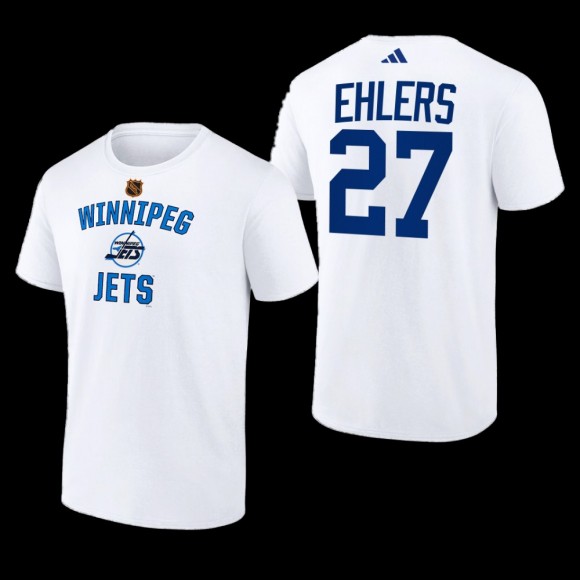 Winnipeg Jets Nikolaj Ehlers Reverse Retro 2.0 White #27 Wheelhouse T-Shirt