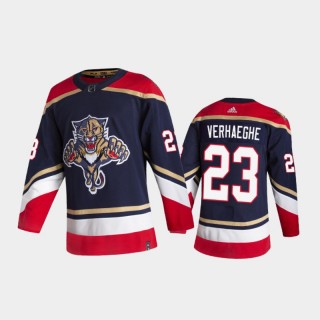 Men's Florida Panthers Carter Verhaeghe #23 Reverse Retro 2020-21 Navy Authentic Jersey