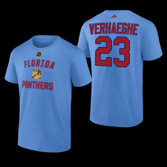 Florida Panthers Carter Verhaeghe Reverse Retro 2.0 Red #23 Wheelhouse T-Shirt