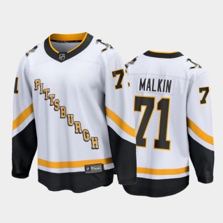 Men's Pittsburgh Penguins Evgeni Malkin #71 Reverse Retro White 2020-21 Special Edition Jersey