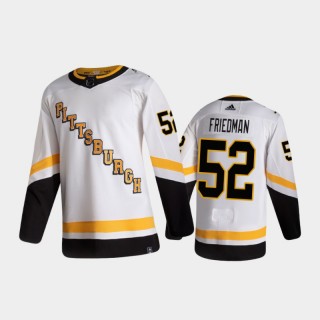 Men's Pittsburgh Penguins Mark Friedman #52 Reverse Retro 2021 White Authentic Jersey