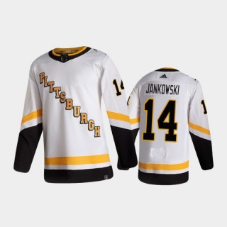 Men's Pittsburgh Penguins Mark Jankowski #14 Reverse Retro 2020-21 White Special Edition Authentic Pro Jersey