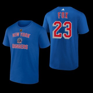 Adam Fox #23 New York Rangers Reverse Retro 2.0 Wheelhouse Blue Men T-Shirt