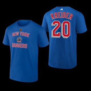 Chris Kreider #20 New York Rangers Reverse Retro 2.0 Wheelhouse Blue Men T-Shirt