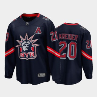 Men's New York Rangers Chris Kreider #20 Reverse Retro Navy Special Edition Jersey