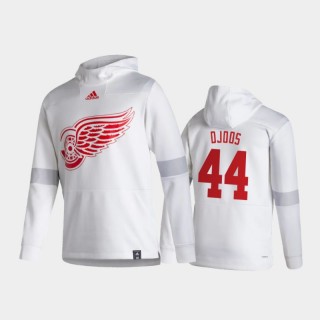 Men's Detroit Red Wings Christian Djoos #44 Authentic Pullover Special Edition 2021 Reverse Retro White Hoodie