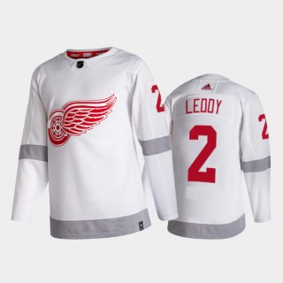 Men Detroit Red Wings Nick Leddy #2 2021 Reverse Retro White 2021 Trade Jersey