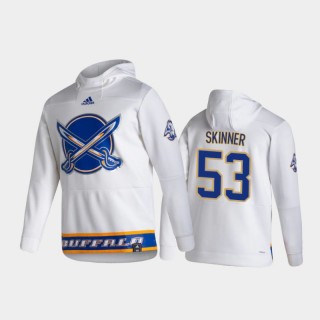 Men's Buffalo Sabres Jeff Skinner #53 Authentic Pullover Special Edition 2021 Reverse Retro White Hoodie