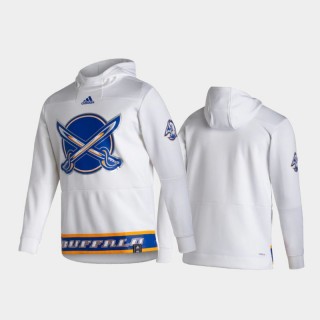 Men's Buffalo Sabres 2021 Reverse Retro Authentic Pullover Special Edition White Hoodie