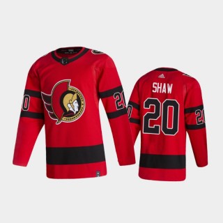 Men's Ottawa Senators Logan Shaw #20 Reverse Retro 2020-21 Red Special Edition Authentic Pro Jersey