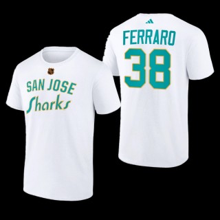 Mario Ferraro #38 San Jose Sharks Reverse Retro 2.0 Wheelhouse White Men T-Shirt