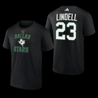 Esa Lindell #23 Dallas Stars Reverse Retro 2.0 Wheelhouse Black Men T-Shirt