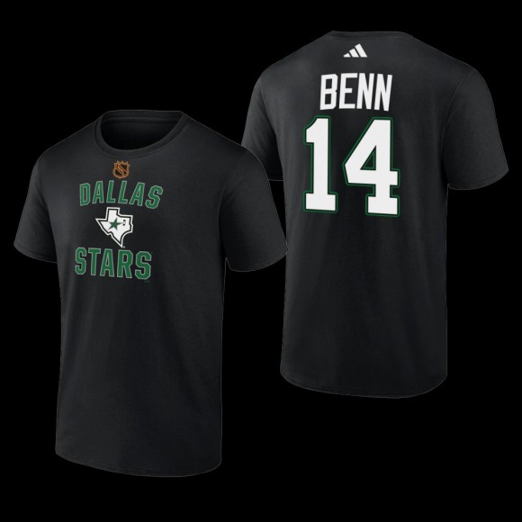 Jamie Benn #14 Dallas Stars Reverse Retro 2.0 Wheelhouse Black Men T-Shirt