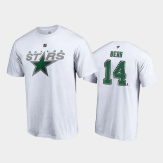 Men's Dallas Stars Jamie Benn #14 Special Edition Authentic Stack 2021 Reverse Retro White T-Shirt