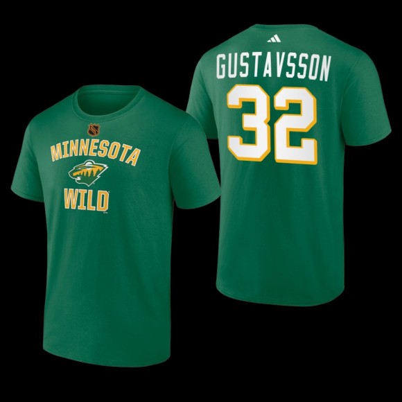 Filip Gustavsson #32 Minnesota Wild Reverse Retro 2.0 Wheelhouse Green Men T-Shirt