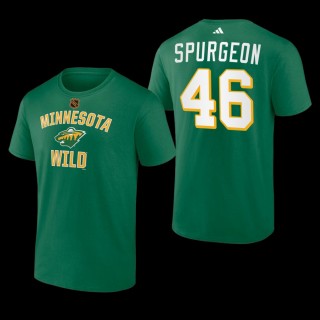 Jared Spurgeon #46 Minnesota Wild Reverse Retro 2.0 Wheelhouse Green Men T-Shirt