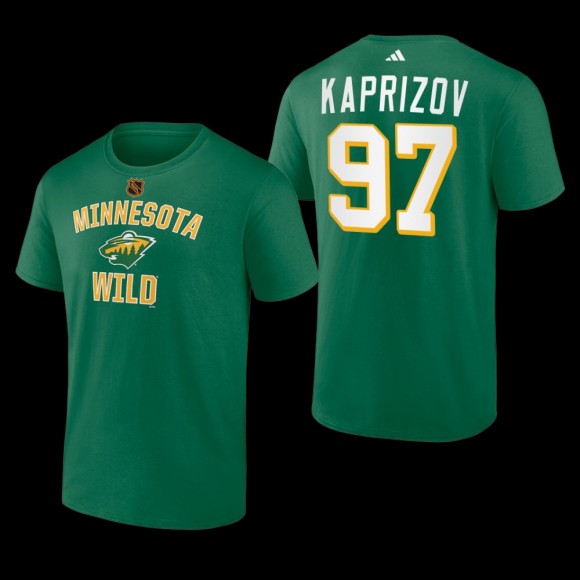 Kirill Kaprizov #97 Minnesota Wild Reverse Retro 2.0 Wheelhouse Green Men T-Shirt