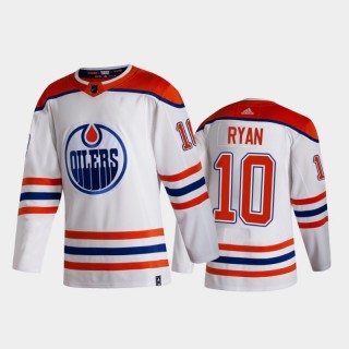 Edmonton Oilers Derek Ryan #10 2021 Reverse Retro White Special Edition Jersey