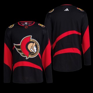 Men Ottawa Senators Reverse Retro 2.0 2022 Black Authentic Primegreen Jersey Blank