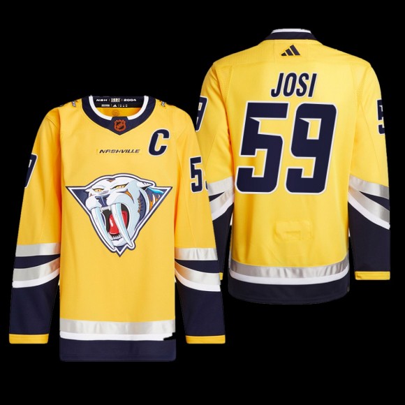 Roman Josi Nashville Predators Authentic Primegreen Jersey 2022 Yellow #59 Reverse Retro 2.0 Uniform