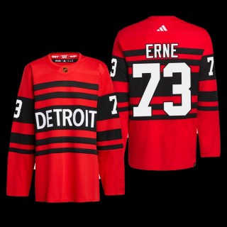 Adam Erne Detroit Red Wings Authentic Pro Jersey 2022 Red #73 Reverse Retro 2.0 Uniform