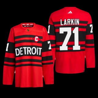 Dylan Larkin Detroit Red Wings Authentic Pro Jersey 2022 Red #71 Reverse Retro 2.0 Uniform