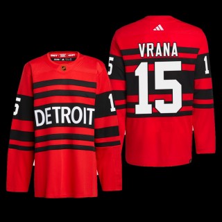Jakub Vrana Detroit Red Wings Authentic Pro Jersey 2022 Red #15 Reverse Retro 2.0 Uniform