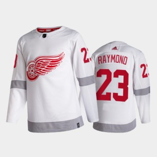 Detroit Red Wings Lucas Raymond #23 2021 Reverse Retro White Special Edition Jersey