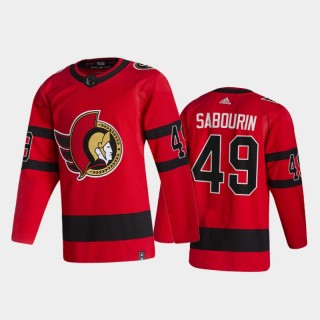 Ottawa Senators Scott Sabourin #49 2021 Reverse Retro Red Special Edition Jersey