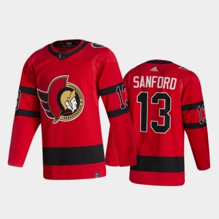 Zach Sanford #13 Ottawa Senators 2021 Reverse Retro Red Special Edition Jersey