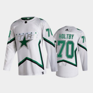 Dallas Stars Braden Holtby #70 2021 Reverse Retro White Special Edition Jersey