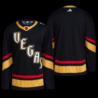 Men Vegas Golden Knights Reverse Retro 2.0 2022 Black Authentic Primegreen Jersey Blank