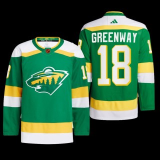 Minnesota Wild 2022 Reverse Retro 2.0 Jersey Jordan Greenway Green #18 Authentic Pro Uniform