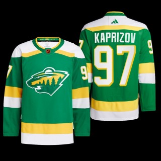 Minnesota Wild 2022 Reverse Retro 2.0 Jersey Kirill Kaprizov Green #97 Authentic Pro Uniform