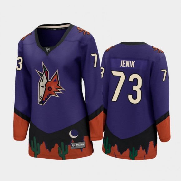 2021 Women Arizona Coyotes Jan Jenik #73 Reverse Retro Jersey - Purple