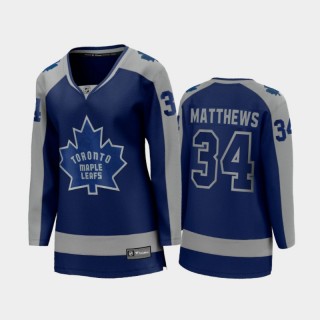 2020-21 Women's Toronto Maple Leafs Auston Matthews #34 Reverse Retro Special Edition Breakaway Player Jersey - Royal