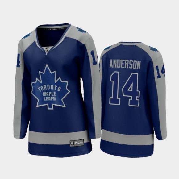 2020-21 Women's Toronto Maple Leafs Joey Anderson #14 Reverse Retro Special Edition Jersey - Royal