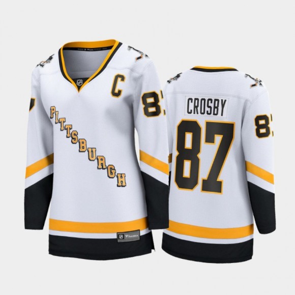 2020-21 Women's Pittsburgh Penguins Sidney Crosby #87 Reverse Retro Special Edition Breakaway Player Jersey - White