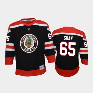 Youth Chicago Blackhawks Andrew Shaw #65 Reverse Retro 2020-21 Special Edition Replica Black Jersey