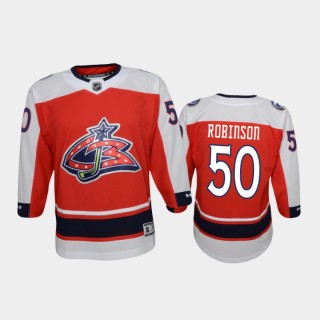 Youth Columbus Blue Jackets Eric Robinson #50 Reverse Retro 2020-21 Replica Red Jersey