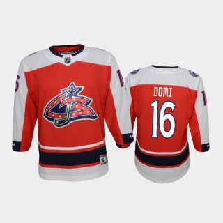 Youth Columbus Blue Jackets Max Domi #16 Reverse Retro 2020-21 Replica Red Jersey